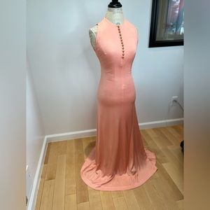 Light orange vintage dress by Jack Bryan.